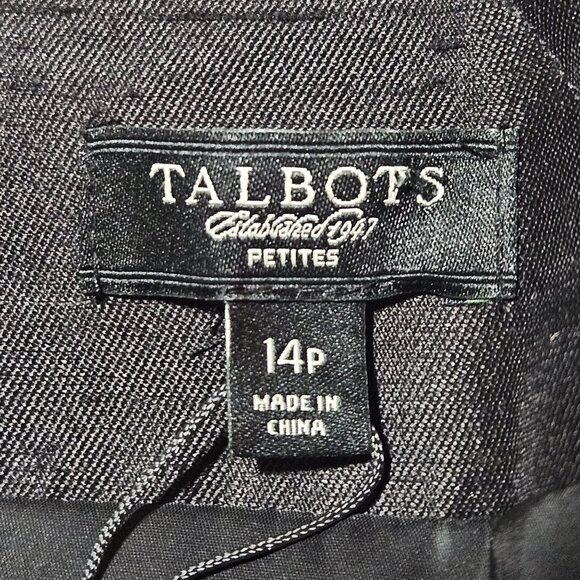 Talbots Dress Black 14P Silk Wool Quiet Luxury Cocktail Classic Office Wear - Picture 3 of 14